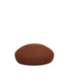 Loro Piana Knitted Beret Hat In Brown