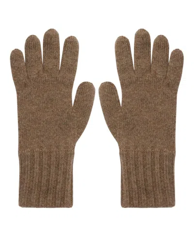 Loro Piana Knitted Gloves In Brown