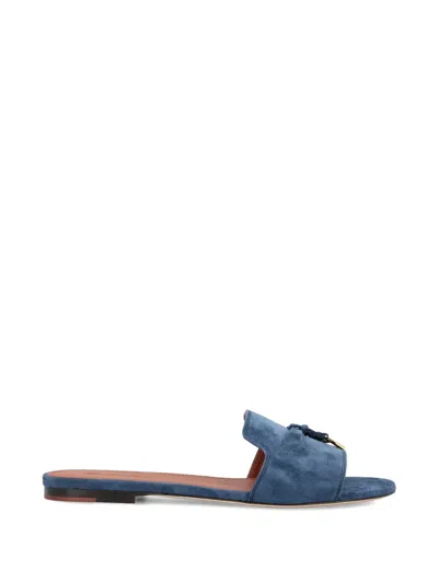 Loro Piana Knot-detail Sandals In Blue