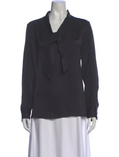 Pre-owned Loro Piana Kya Silk Blouse In Black