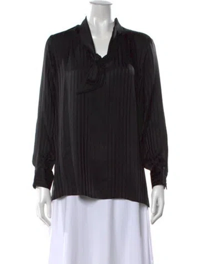 Pre-owned Loro Piana Kya Silk Blouse In Black