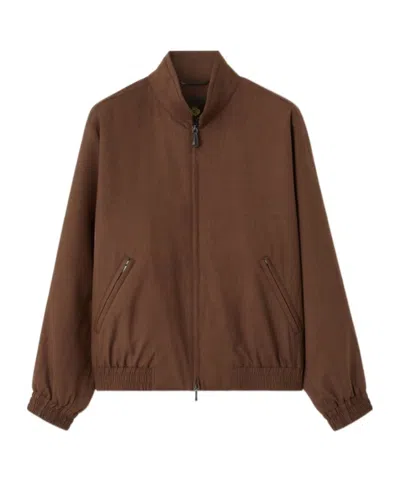Loro Piana Kynan Bomber Jacket In Brown