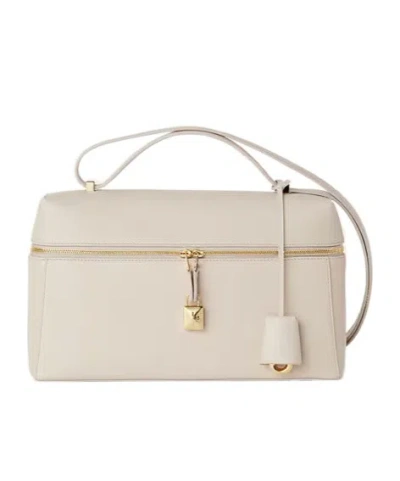 Loro Piana L27 Extra Bag In Light Travertine/sun Gold
