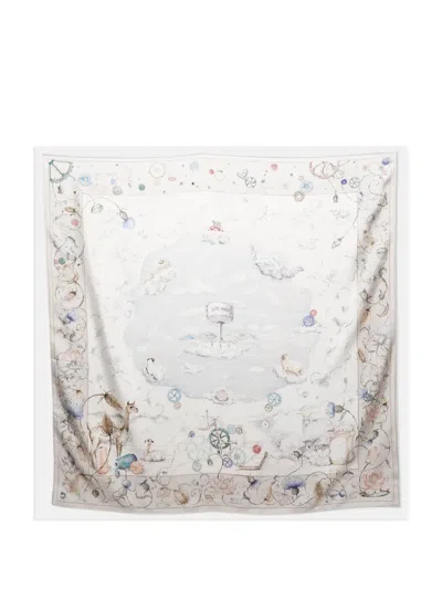 Pre-owned Loro Piana Laboratorio Delle Meraviglie Foulard In Neutral