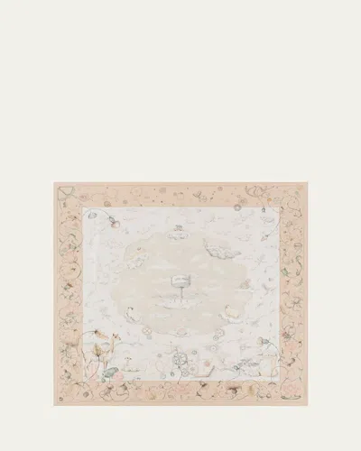 Loro Piana Laboratorio Delle Meraviglie Silk Foulard Scarf In Gray