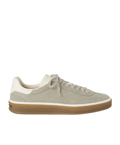 Loro Piana Lace-up Low-cut Sneakers In Brown