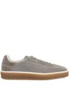 Loro Piana Lace-up Suede Sneakers In Purple