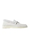 Loro Piana Lacing Loafers In White