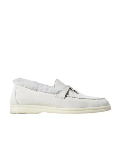 Loro Piana Lacing Loafers In White