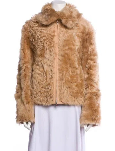 Pre-owned Loro Piana Lamb Fur Jacket W/ Tags In Neutral
