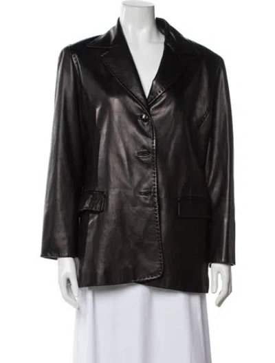 Pre-owned Loro Piana Lambskin Blazer In Brown
