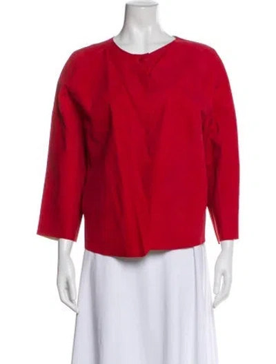 Pre-owned Loro Piana Lambskin Evening Jacket In Red