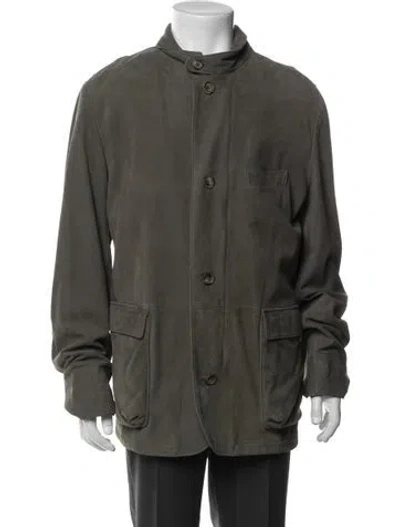 Pre-owned Loro Piana Lambskin Parka In Gray