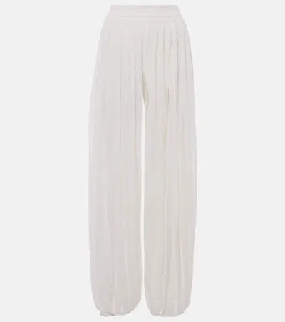 Loro Piana Lanai Linen-blend Palazzo Pants In White