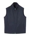 Loro Piana Reversible Storm System Shell And Super Wish Virgin Wool Gilet In Navy Blue