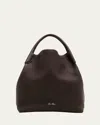 Loro Piana Large Bale Fine-grain Leather Bag
