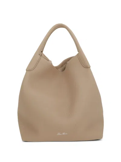 Loro Piana Large Bale Tote Bag In Orange