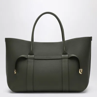 LORO PIANA LORO PIANA LARGE GREEN SHOPPER BAG