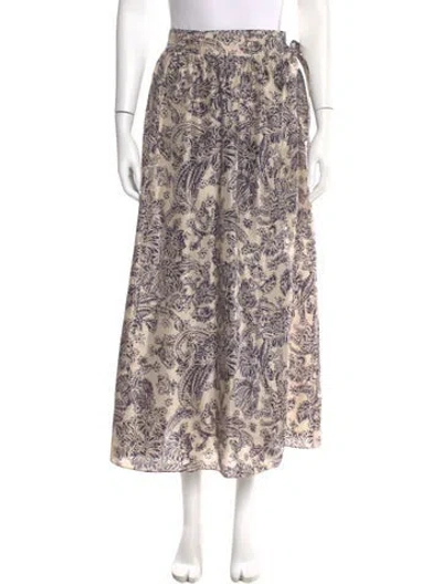 Pre-owned Loro Piana Leah Midi Length Skirt In Neutral