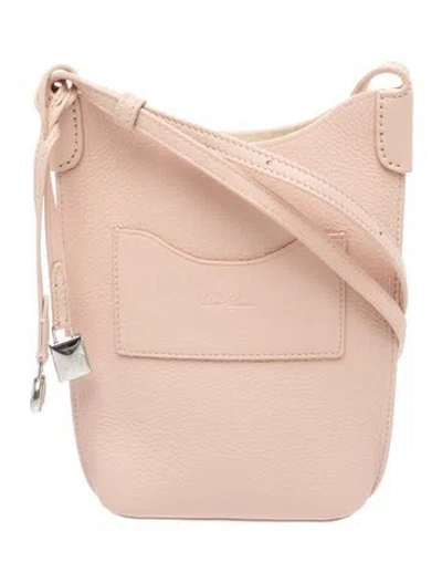 Pre-owned Loro Piana Leather Bale Phone Case In Pink
