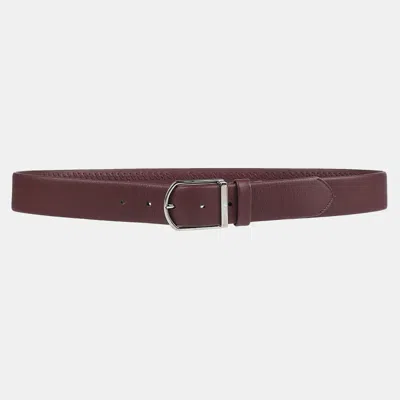 Pre-owned Loro Piana Leather Belt 95 In Brown