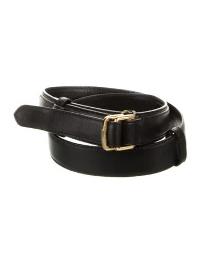 Pre-owned Loro Piana Leather Belt In Black