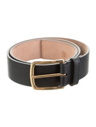 Pre-owned Loro Piana Leather Belt In Black