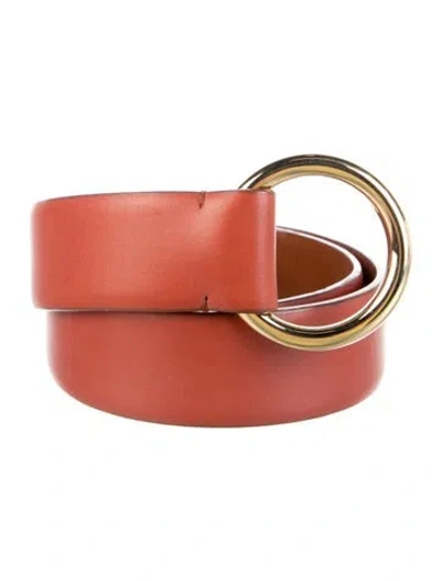 Pre-owned Loro Piana Leather Belt In Orange