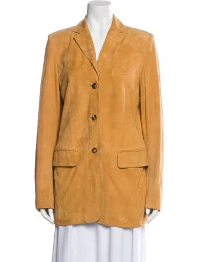 Pre-owned Loro Piana Leather Blazer In Neutral