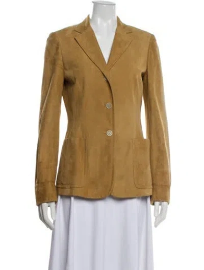 Pre-owned Loro Piana Leather Blazer In Neutral
