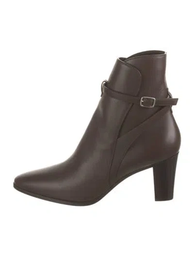 Pre-owned Loro Piana Leather Boots In Brown