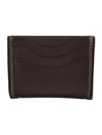 Pre-owned Loro Piana Leather Card Holder In Brown
