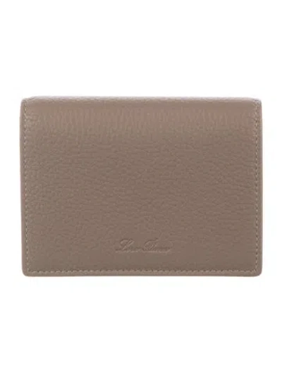 Pre-owned Loro Piana Leather Card Holder In Brown