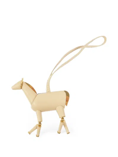 Pre-owned Loro Piana Leather Charm In Neutrals