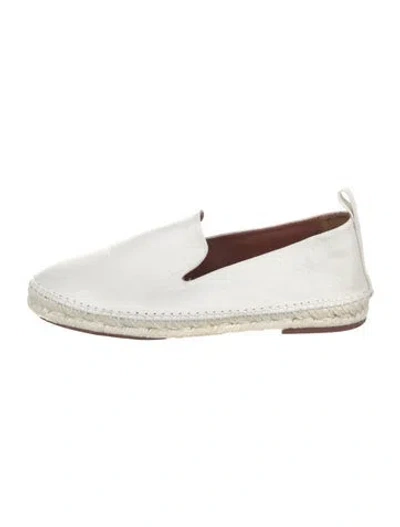 Pre-owned Loro Piana Leather Espadrilles In White