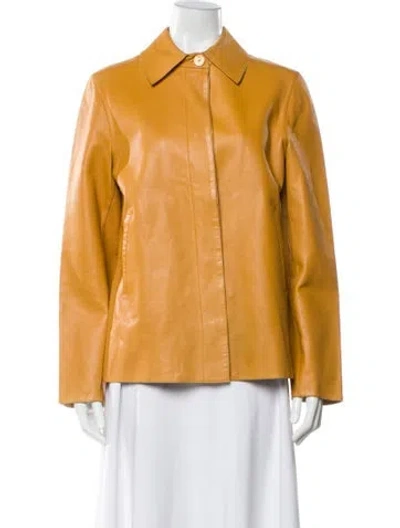 Pre-owned Loro Piana Leather Evening Jacket In Brown
