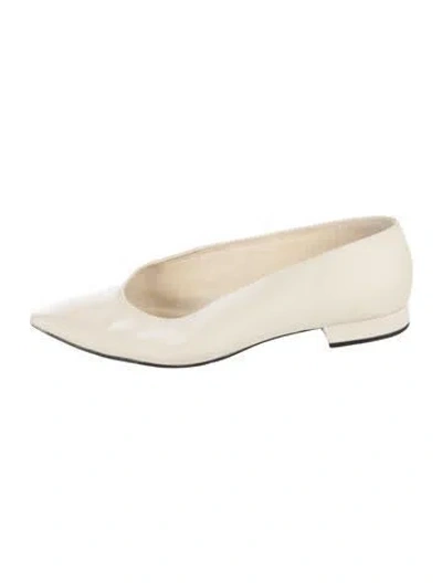 Pre-owned Loro Piana Leather Flats In Neutrals