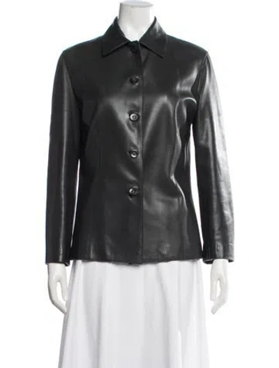 Pre-owned Loro Piana Leather Jacket In Black