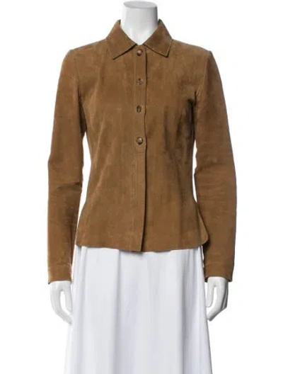 Pre-owned Loro Piana Leather Jacket In Brown