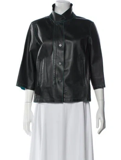 Pre-owned Loro Piana Leather Jacket In Green