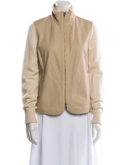 Pre-owned Loro Piana Leather Jacket In Neutral