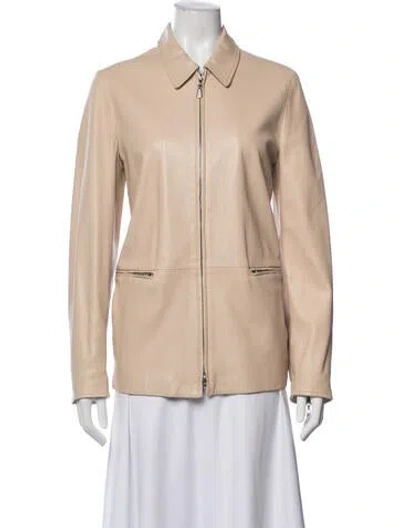 Pre-owned Loro Piana Leather Jacket In Neutral