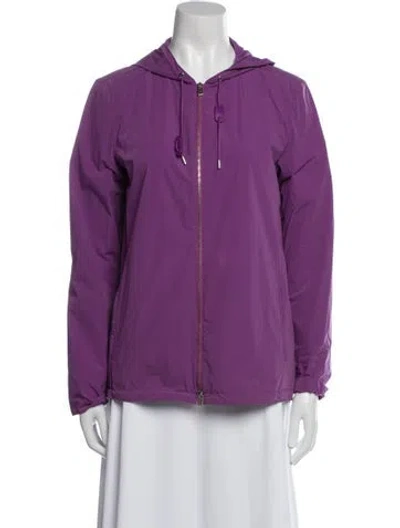 Pre-owned Loro Piana Leather Jacket In Purple
