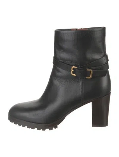 Pre-owned Loro Piana Leather Leather Boots In Black