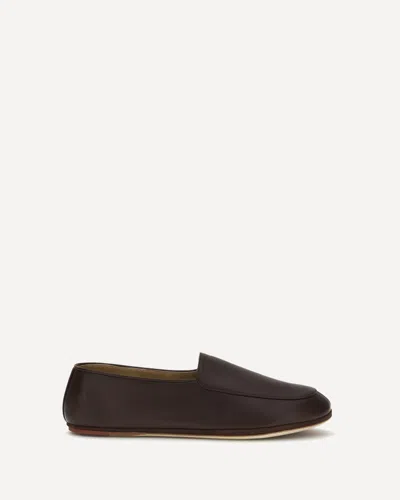 Loro Piana Leather Loafers In Black