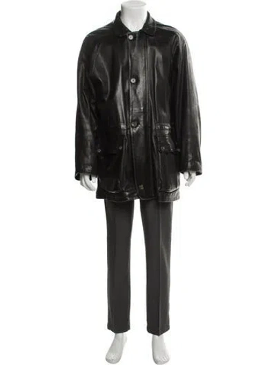 Pre-owned Loro Piana Leather Parka In Brown