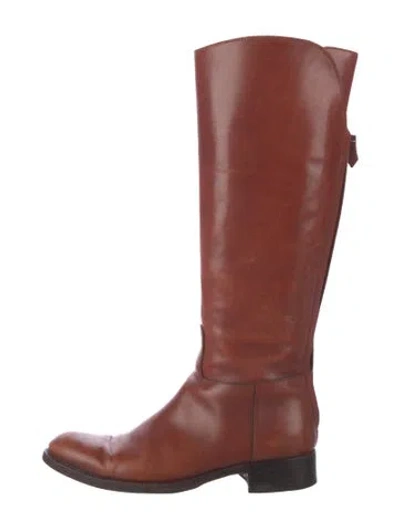 Pre-owned Loro Piana Leather Riding Boots In Brown