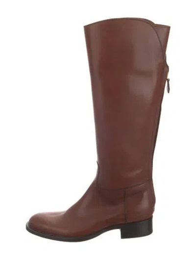 Pre-owned Loro Piana Leather Riding Boots In Brown