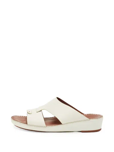 Pre-owned Loro Piana Leather Sandals In White
