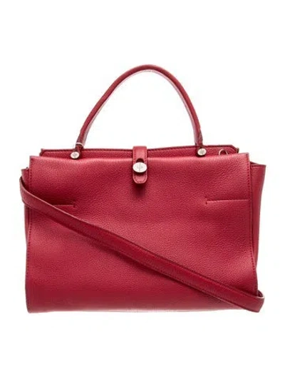 Pre-owned Loro Piana Leather Soft Cluisee Bag In Red
